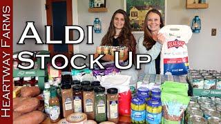 Aldi Stock Up | Stockpiling Food | Working Pantry Stock | Inflation | Prepping | Heartway Farms