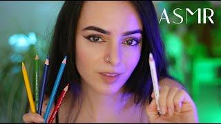 ASMR Drawing on Your Face in Russian, Italian, Spanish, Bulgarian...(Layered Sounds)