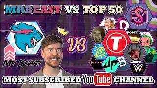 MrBeast VS The Top 50 Most Subscribed YouTube Channels (THE FINALE)