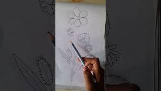 Flowers drawing #shorts #suggested #viral #naitik art #art