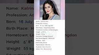 Beautiful Actress katrina kaif ji ka Biography #shortvideo #viral #short #shorts #youtubeshorts