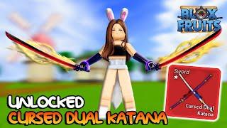 Finally Unlocking Cursed Dual Katana in Blox Fruits! (Roblox)