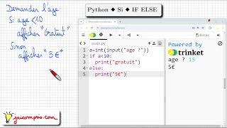 Python  Apprendre IF ELSE  Condition  Si  Exemples + Erreurs à ne pas faire  Cours SNT seconde