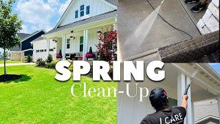 SPRING Cleaning & Planting 2024 | Let’s pressure wash this dirty house! | House to Home Update