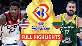 USA  vs Lithuania  | Full Game Highlights | FIBA Basketball World Cup 2023