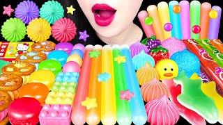 ASMR RAINBOW DESSERTS FROZEN NIK-L-NIP COLOR SNACK JELLY 무지개 디저트 얼린 닉클립 젤리 먹방 EATING SOUNDS MUKBANG