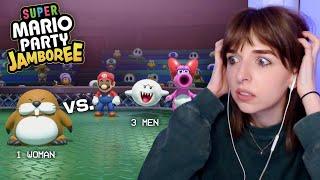 can 1 woman beat 3 men at SUPER MARIO PARTY JAMBOREE?