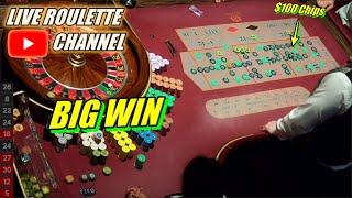  LIVE ROULETTE |  BIG WIN In Las Vegas Casino  $100 Chips Inside Session Exclusive  2024-12-14