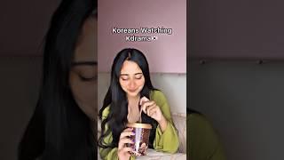 Koreans watching kdrama Vs Indians watching kdrama #funnyshorts #ytshorts #kdrama