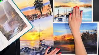 Световые эффекты акварелью: обратная воздушная перспектива /Light effects. Painting in watercolor