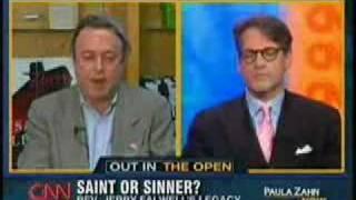 Christopher Hitchens on Paula Zahn (CNN) about Rev. Falwell's Death