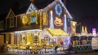 Couple behind UK's scariest Halloween house transform it into Christmas wonderland | SWNS