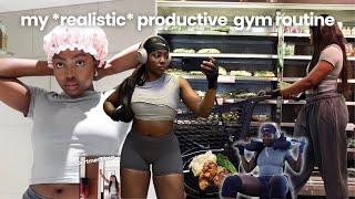 my REALISTIC post-gym routine: definitely NOT peaceful but we get things done around here. 