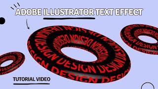 ADOBE ILLUSTRATOR - SUPER EASY TEXT EFFECT USING 3D TOOL!