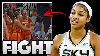 Angel Reese Tries To FIGHT Entire Sun Team After Refs IGNORE Hair Pull...