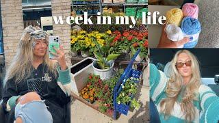 VLOG: getting my hair done, planting flowers in my garden, baseball game, & crochet project!