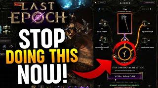 Last Epoch - 5 HUGE MISTAKES to AVOID! (Last Epoch Tips and Tricks)