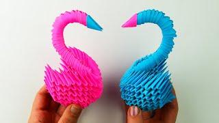 How to make a paper swan by yourself [3D origami tutorial]