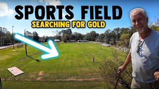 Searching For BIG GOLD at Sports Field & Phillip Digs The FIND OF THE DAY! #metaldetecting