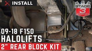 2009-2018 F150 Halo Lifts 2" to 2.5" Rear Block Kit Install