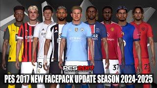 PES 2017 NEW FACEPACK UPDATE SEASON 2024-2025 FOR ALL PATCH