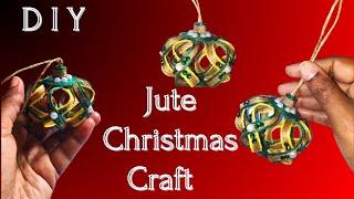 How to make Christmas Ball Ornament ️ Using Jute Twine #christmas #handmade #howto #diy #craft