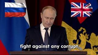 President Putin on Corruption | Full Speech Russian - English Interpretation