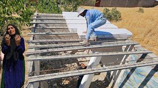 Building the roof of Grandma's dream house with fiber and beams**