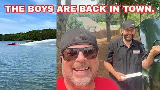 Vice Grip Garage Derek and I Finish Our Car Trade and He Drives My Wife's Twin Turbo Jet Boat.