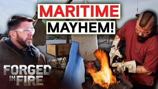 Extreme Blacksmith Knives *Out at Sea!* (Season 9) | Forged in Fire