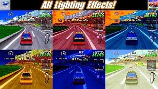 Daytona USA Circuit Edition (1997) ALL SECRET LIGHTING EFFECTS (SEGA Saturn) iPlaySEGA