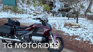 TG MotoRider Riding a Motorcycle in Winter