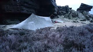 Wild Camp with Trailstar and Bear Paw Pyranet. Peak District