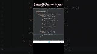 java butterfly pattern#codes #learning #programming #java #javatutorial #codewithaman #codesolution