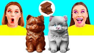 Real Food vs Chocolate Food Challenge | Amazing Cooking Hacks by BaRaDa Best