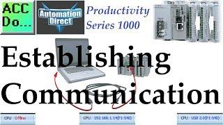 Productivity 1000 Series PLC Establishing Communication