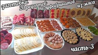 20 РЕЦЕПТОВ ГЛОБАЛЬНАЯ ЗАМОРОЗКА МЯСНЫХ ЗАГОТОВОК ПОЛУФАБРИКАТОВ! ВСЁ ИЗ ТЕСТА И ФАРША! ЧАСТЬ -3