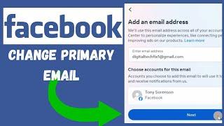 How to Change Primary Email on Facebook PC 2024