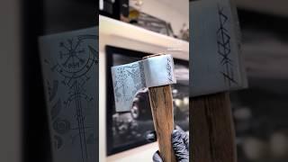 Custom Viking/norse style axe #laserengraving #viking #engraving #fiberlaser