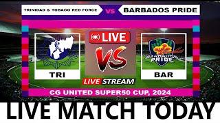 Live - Trinidad & Tobago Red Force vs Barbados Pride Live Cricket Score & Commentary