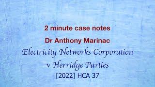 Electricity Networks Corporation v Herridge Parties (Liability of public authorities)