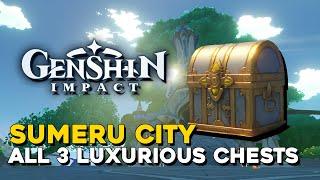 Genshin Impact All 3 Sumeru City Luxurious Chest Locations