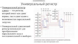 Регистры сдвига и универсальные регистры