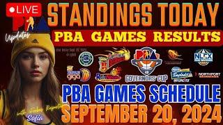 PBA Standings today September 20, 2024 | pba live today Updates | PBA Results & PBA Schedule today