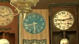 Devoted clock collector owns mini museum of antique clocks