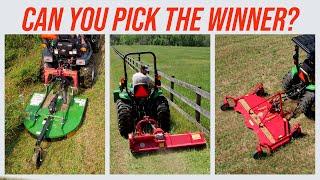 HEAD TO HEAD! FLAIL MOWER VS BRUSH HOG VS FINISH MOWER 