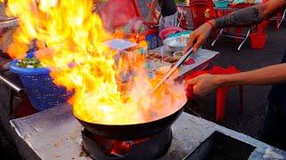 Wunderbar Derbietung ! Meister des Super-Speed-Street-Wok-Kochens | Kambodschanisches Streetfood