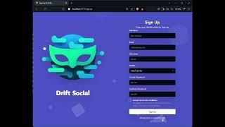 DriftSocial (Social Media Web Application)