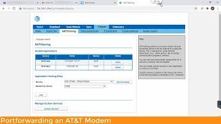 Port Forwarding an AT&T Modem BGW210 700