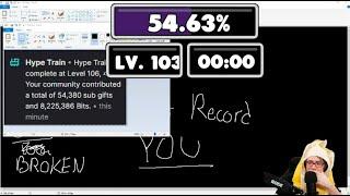 PirateSoftware breaks Twitch Hype Train Record (lvl 100) KappaInfinite